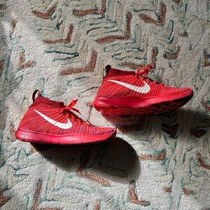 Nike Kids Red and White Sneakers